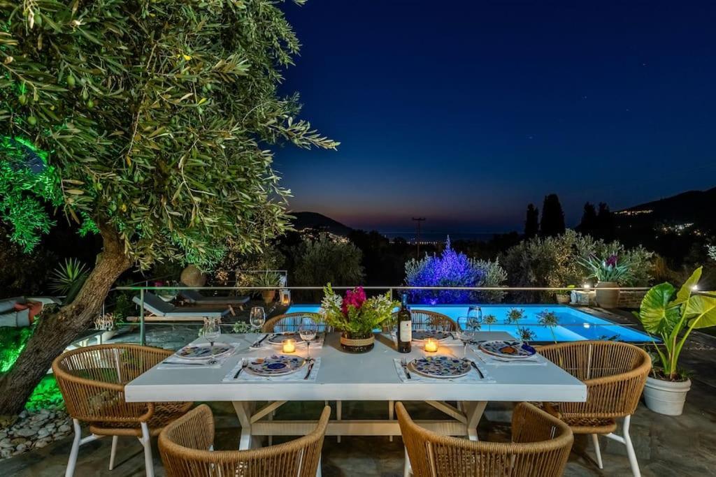Skopelos Blue Heaven Pool Villa In Olive Grove Exterior photo